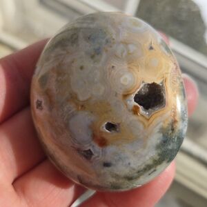 Druzy Ocean Jasper Palm Stone
